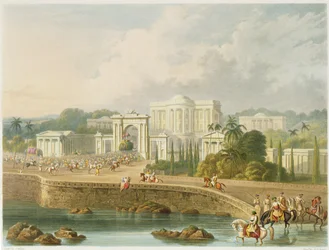 Die britische Residenz in Hyderabad im Jahr 1813, aus Band II von 